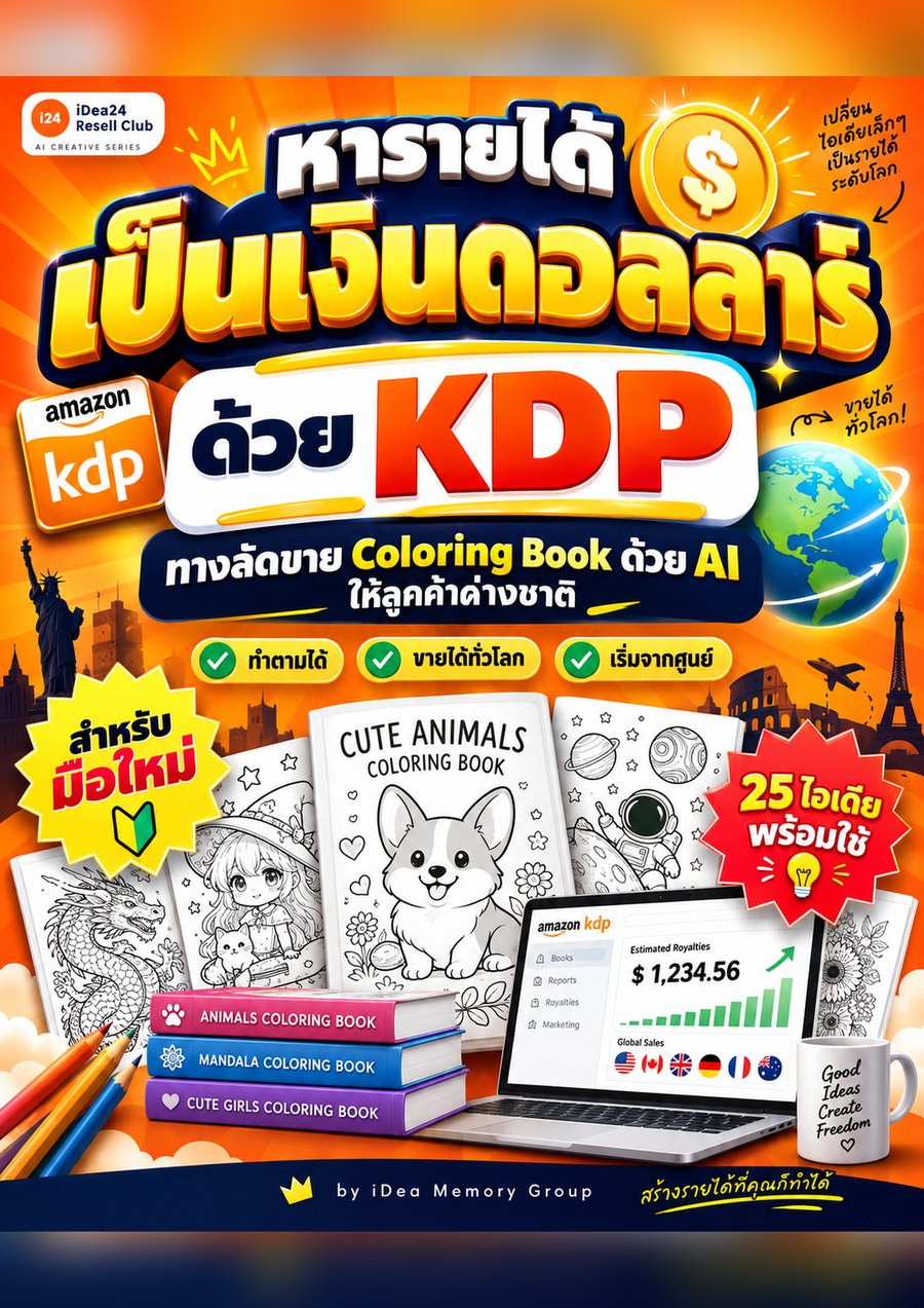 ปก AI Coloring Book Starter: KDP