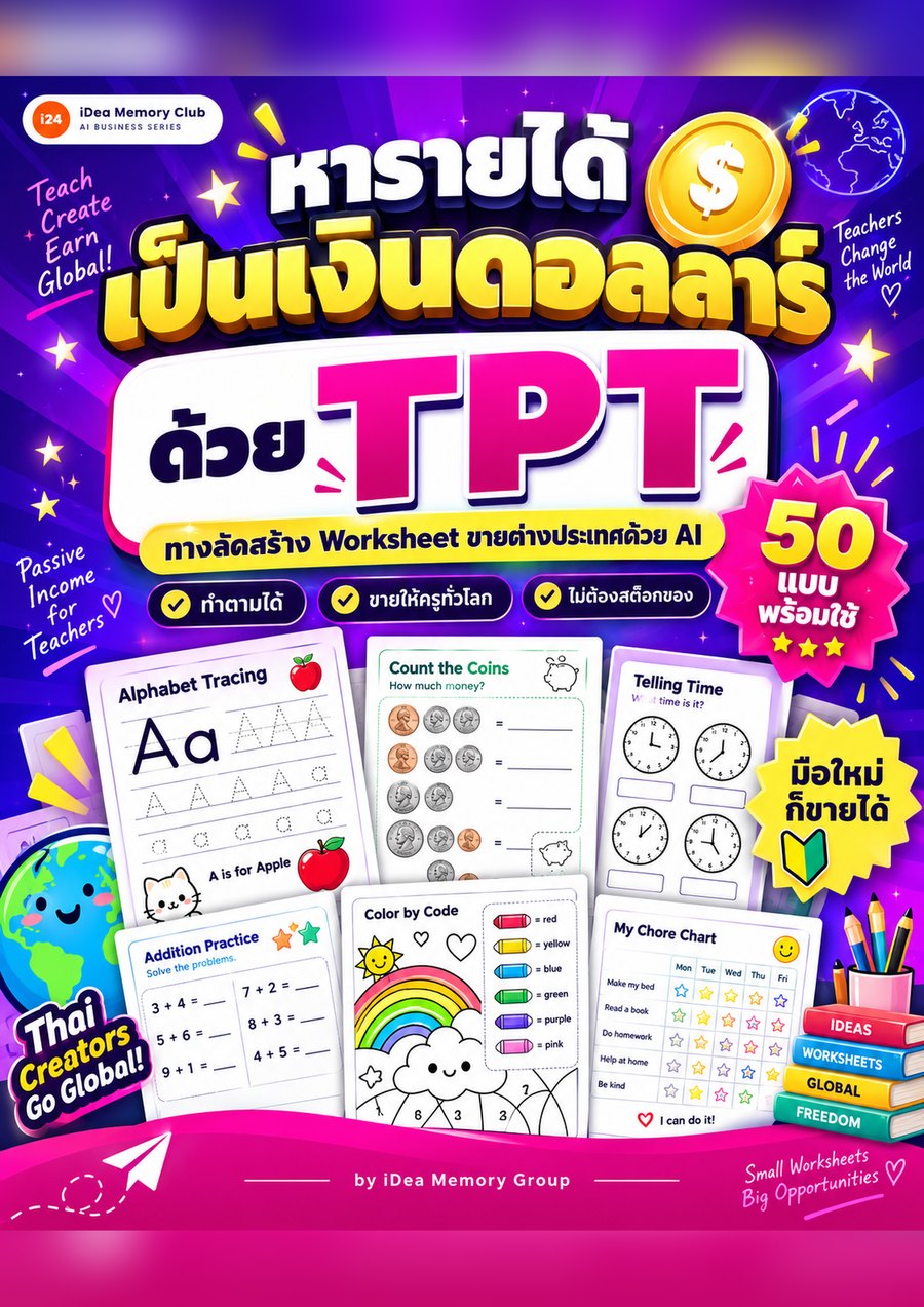 ปก AI Worksheet Starter: TPT